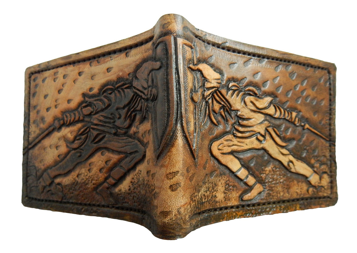 Dark Link leather wallet- brown version - Leather Bifold Wallet - Handcrafted Legend of Zelda Wallet - Link Wallet