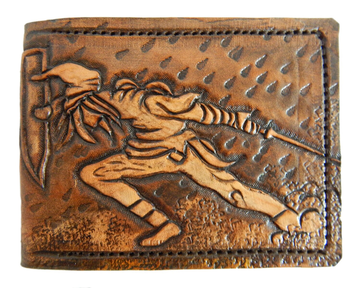 Dark Link leather wallet- brown version - Leather Bifold Wallet - Handcrafted Legend of Zelda Wallet - Link Wallet