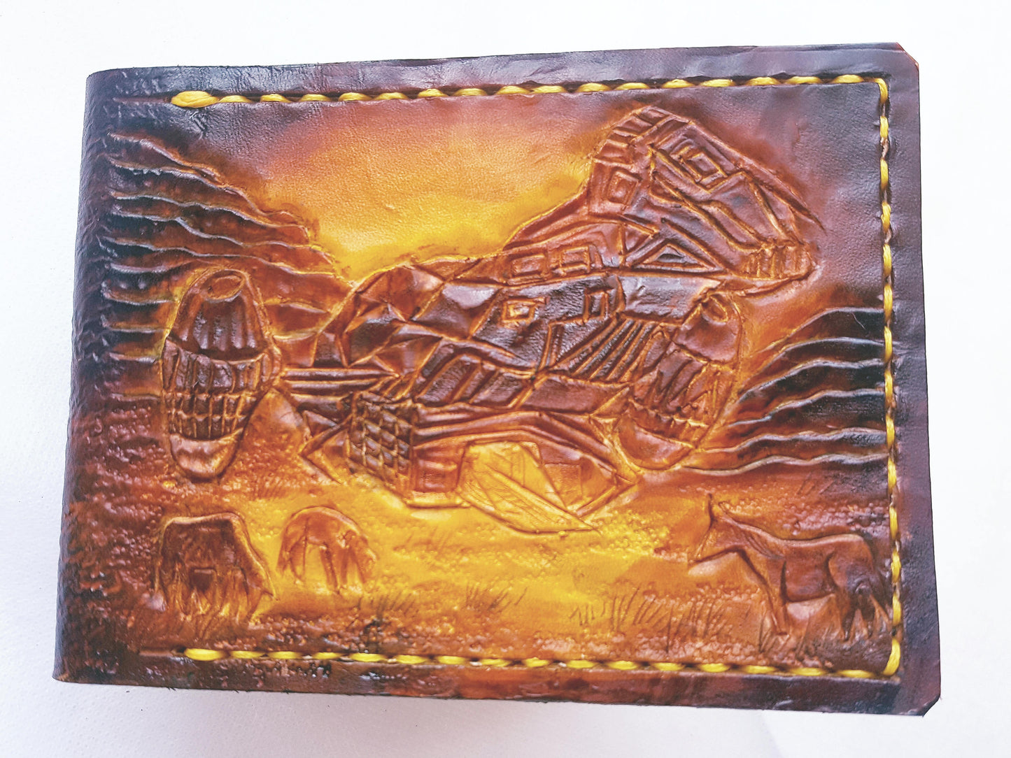 Serenity Landing - Leather Bifold Wallet - Handcrafted Wallet -