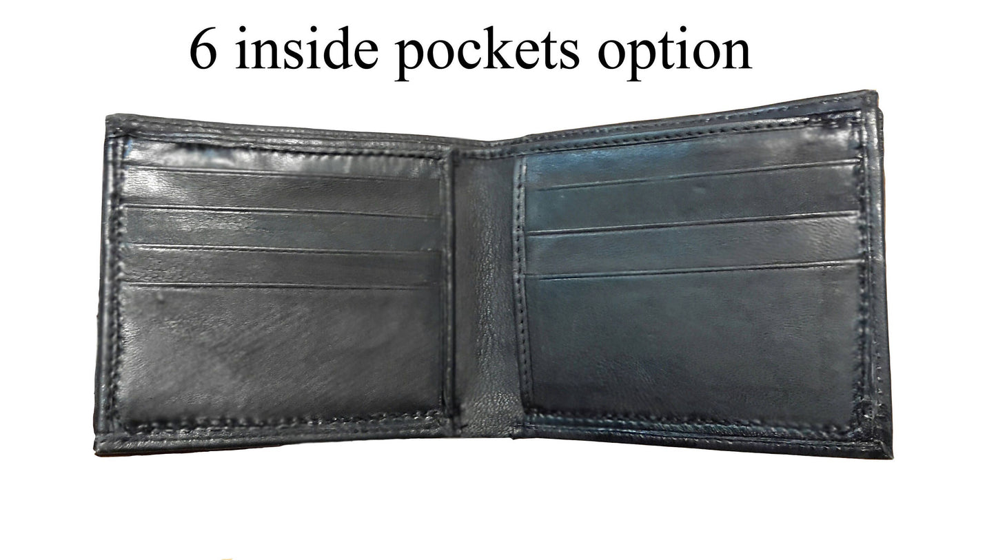Devilish Monster Face wallet - Purple eyes - Necromonicon - Oz - demon eyes - Leather wallet.