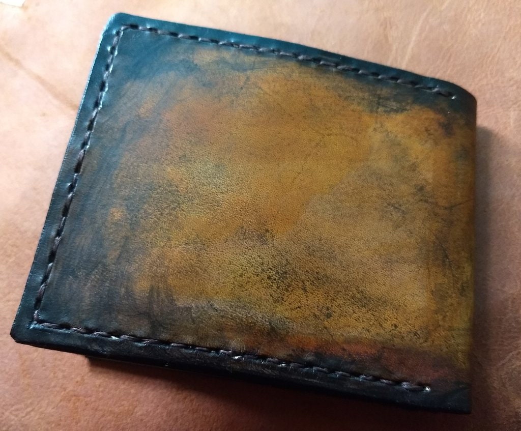 Rattlesnake skeleton Leather Bifold Wallet