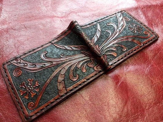 Gentlemans Business wallet - formal - slim real leather wallet- executive Leather Bifold Wallet - Victoriana -