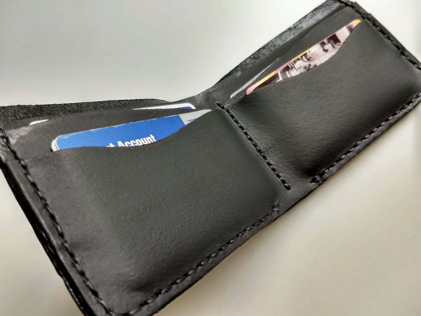 Starmie and Staryu - slim type - Leather Bifold Wallet - Handcrafted Wallet -