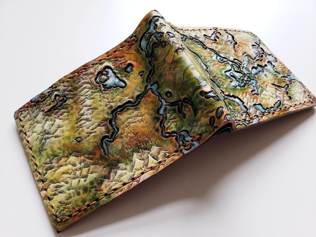 Map of Hyrule, breath of the wild leather wallet- Leather Bifold Wallet - Handcrafted Legend of Zelda Wallet -