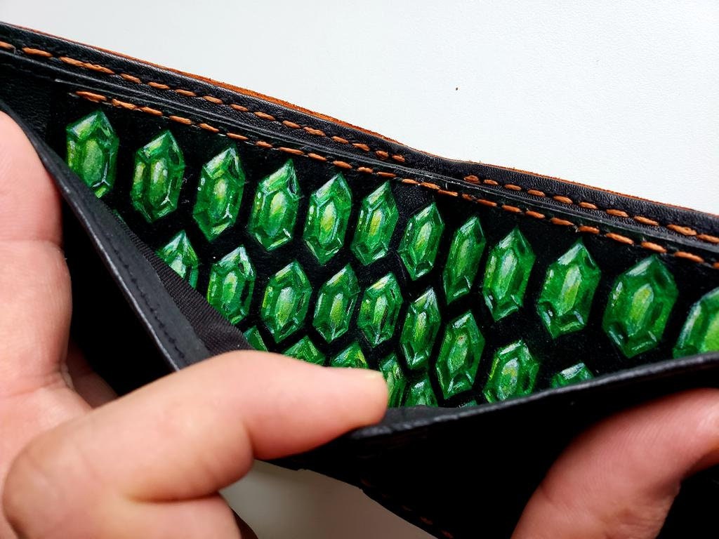 Map of Hyrule, breath of the wild leather wallet- Leather Bifold Wallet - Handcrafted Legend of Zelda Wallet -