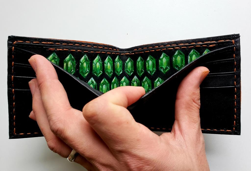 Map of Hyrule, breath of the wild leather wallet- Leather Bifold Wallet - Handcrafted Legend of Zelda Wallet -