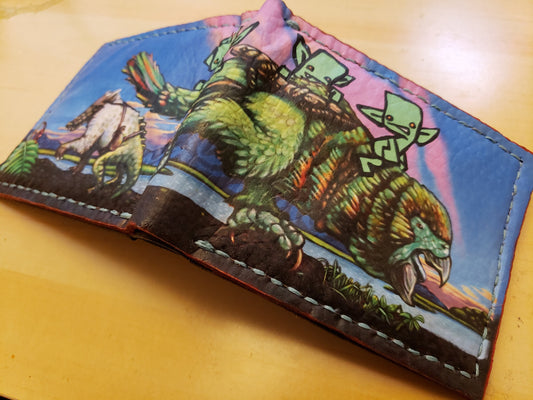 Goblin Beakdog riders - Soft Leather Bifold Wallet - Dwarf Fortress inspired Wallet -