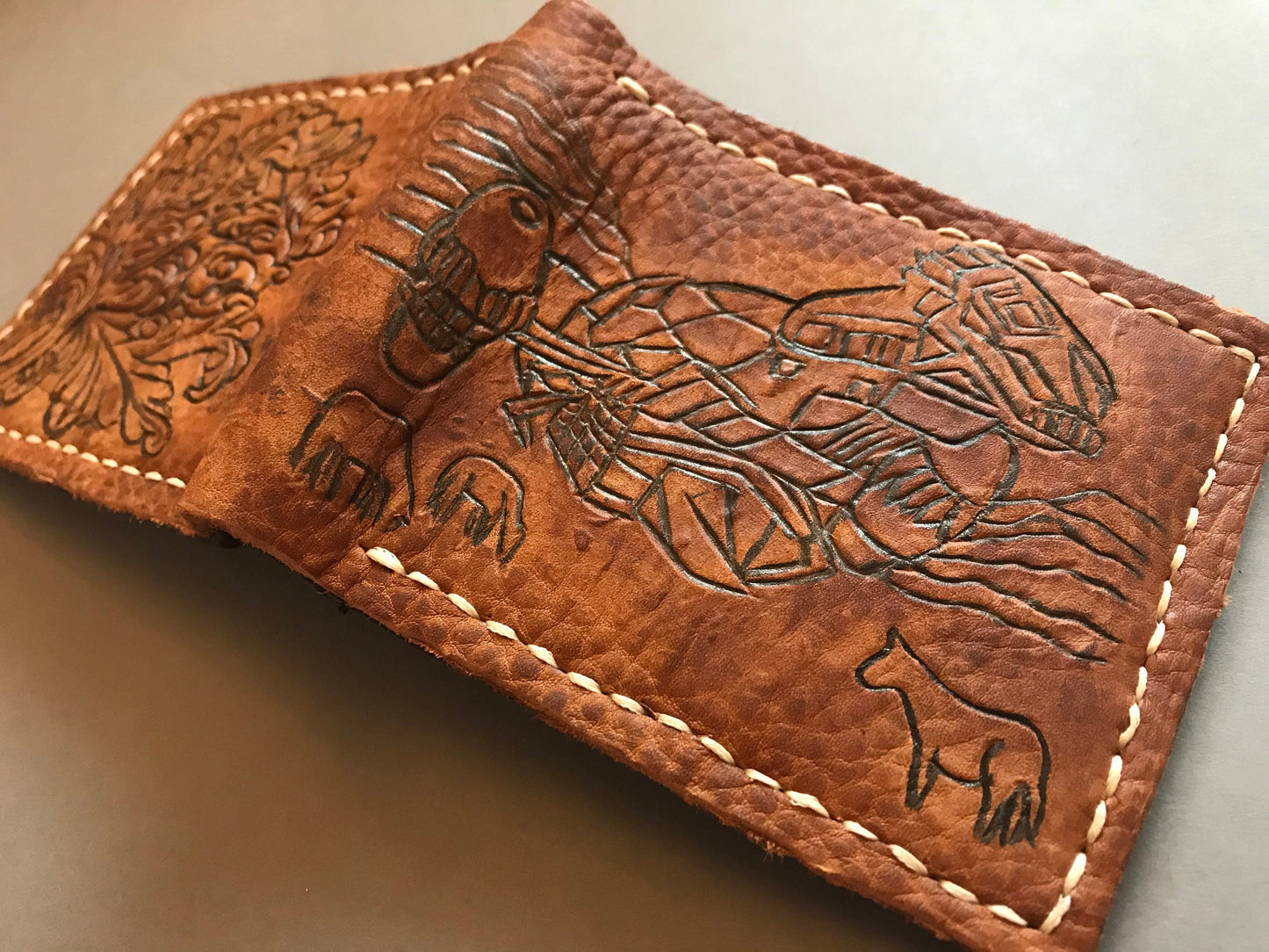 Soft Serenity vessel Leather wallet.