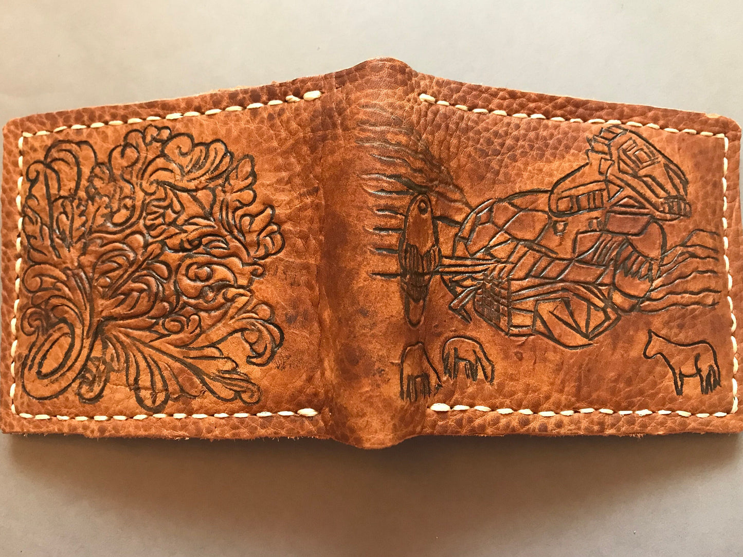 Soft Serenity vessel Leather wallet.