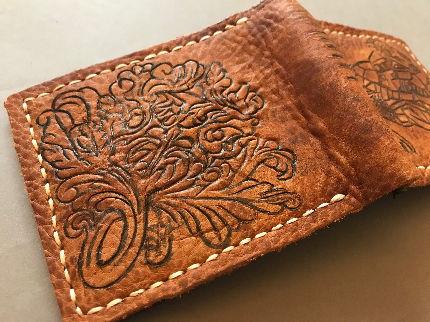Soft Serenity vessel Leather wallet.