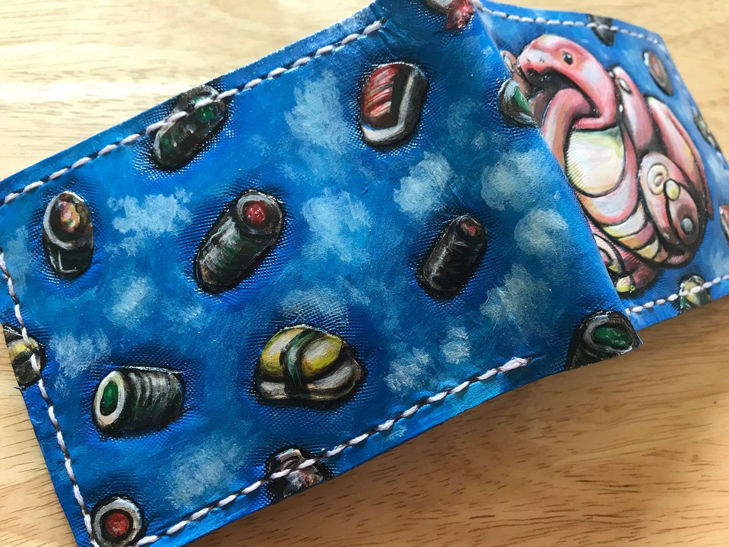 Likitung in hot sushi - Leather Bifold Wallet - Handcrafted Wallet -