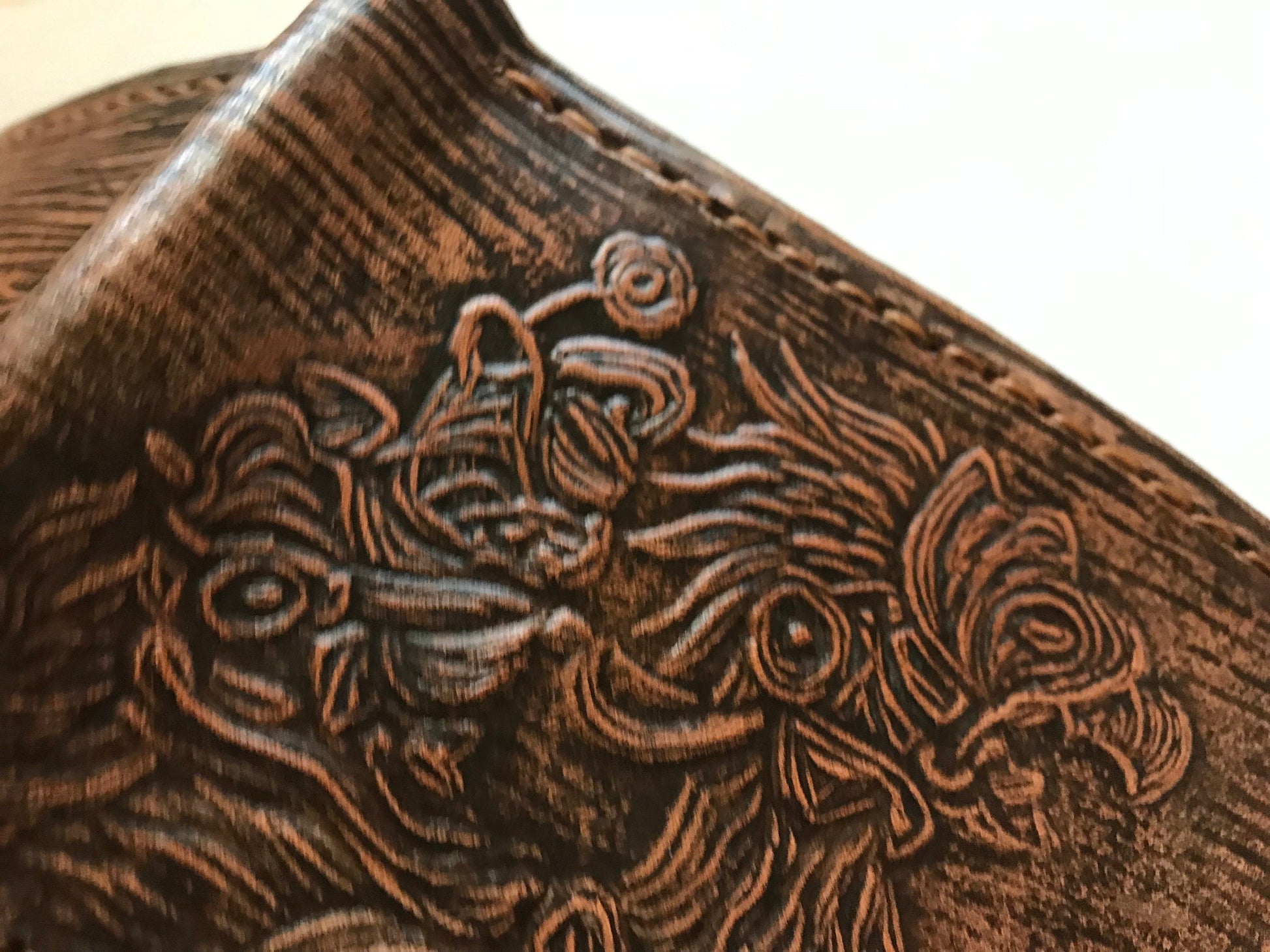 Textured - Chocobo and Rider - dark brown Leather Bifold Wallet - Handcrafted Final Fantasy 14 inspired Wallet -