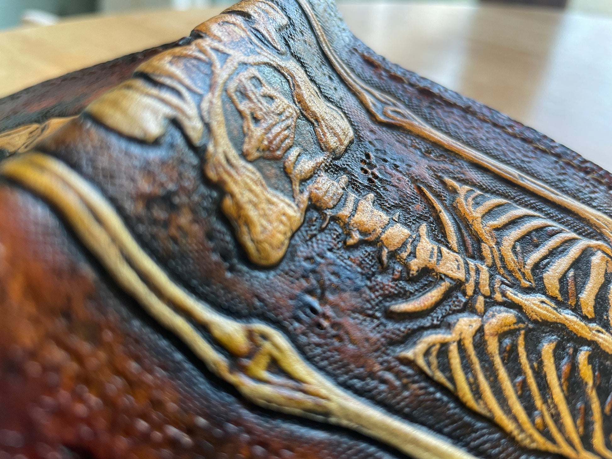 Human Skeleton - Leather Bifold Wallet -