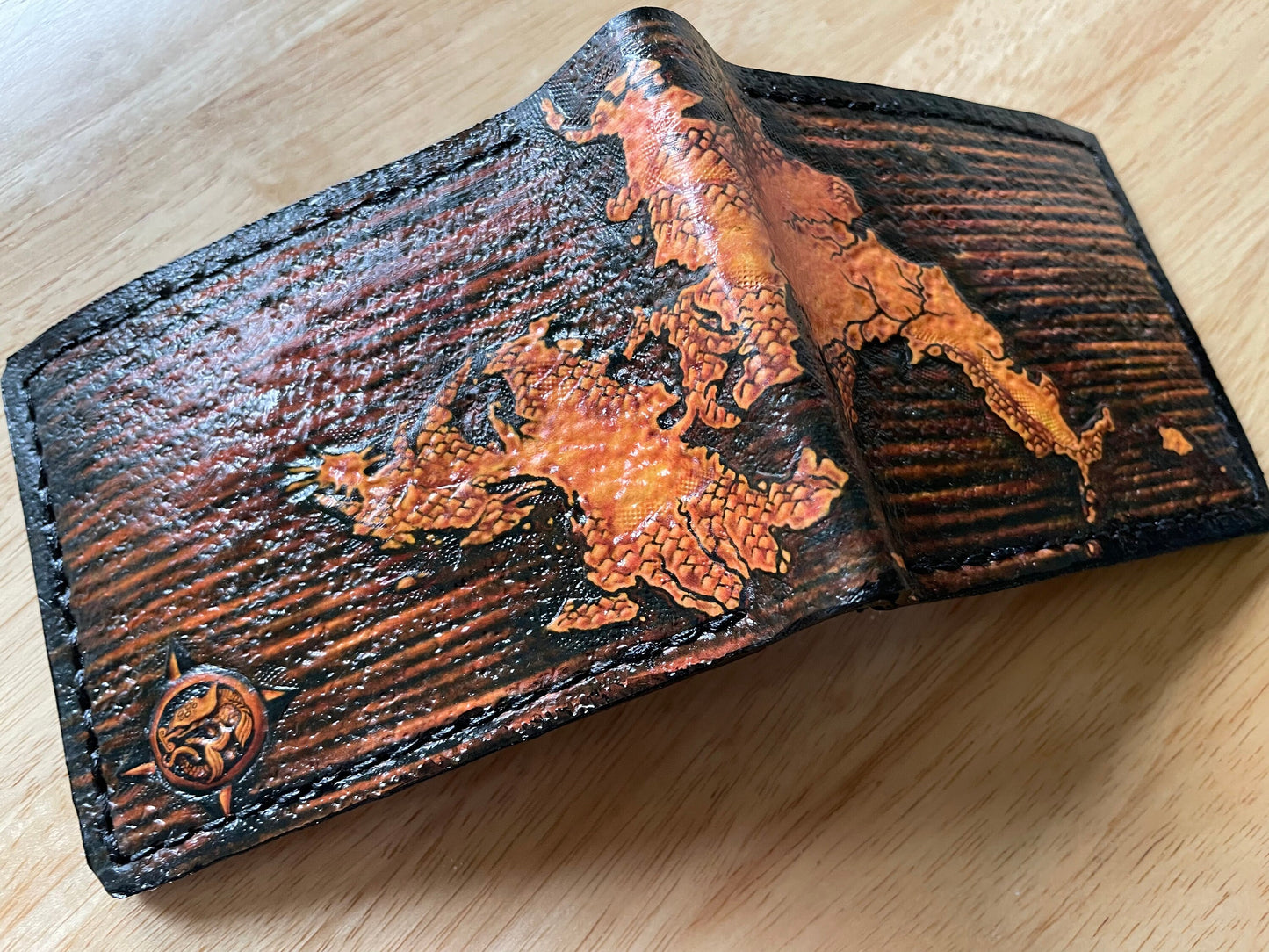 Map of Spira - Leather Bifold Wallet - Handcrafted Final Fantasy X inspired Wallet -