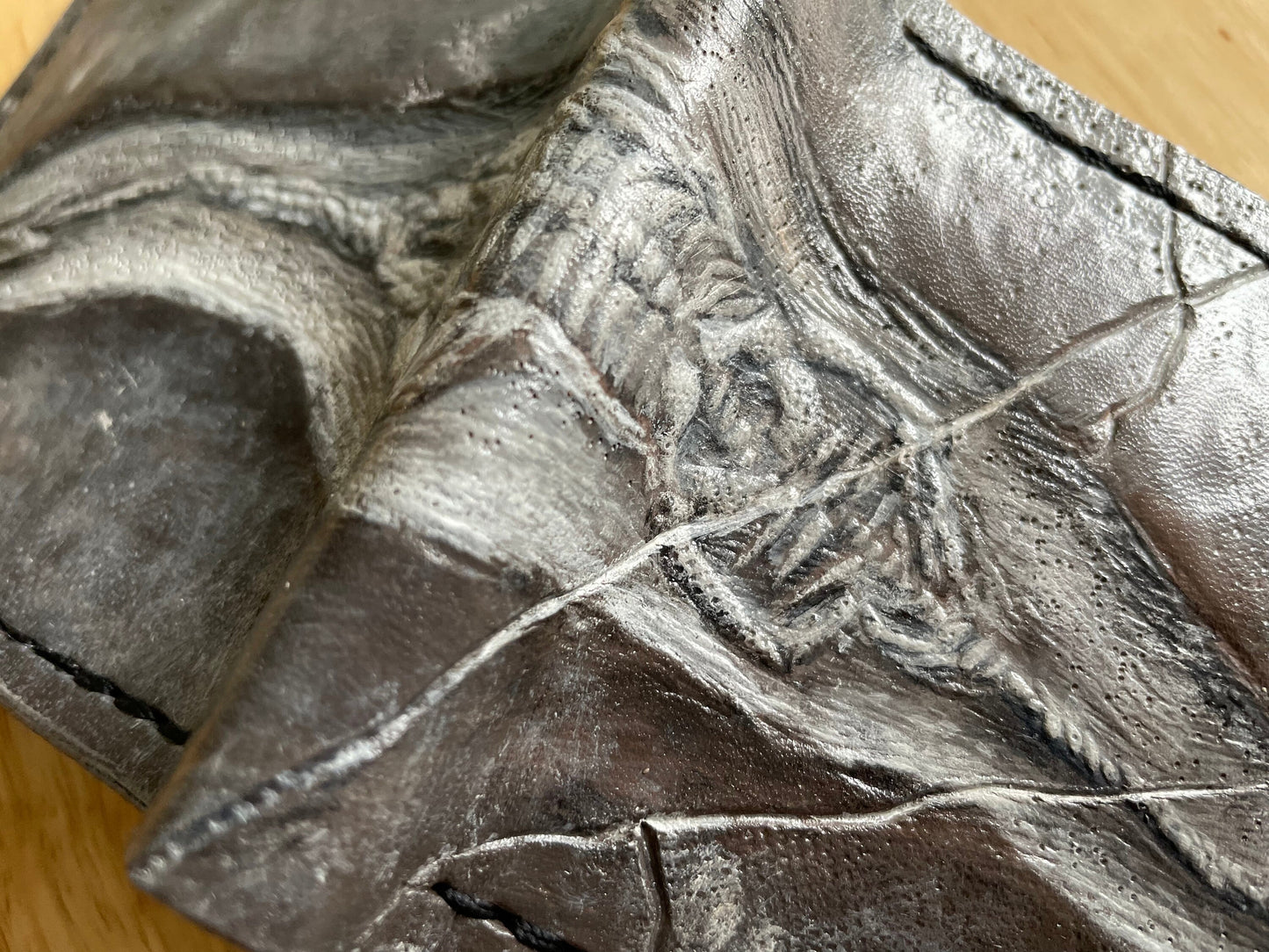 Keichousaurus fossil Skeleton - Leather Bifold Wallet -