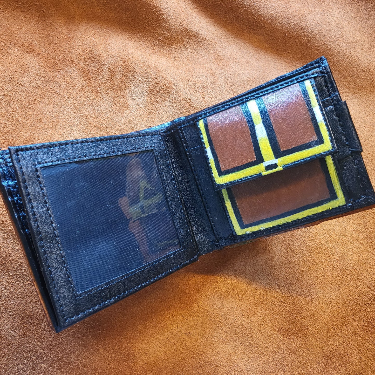 Song of Storms Majoras Mask leather wallet- Treasure chest pouch - Leather Bifold Wallet - Handcrafted Legend of Zelda Wallet - Link Wallet