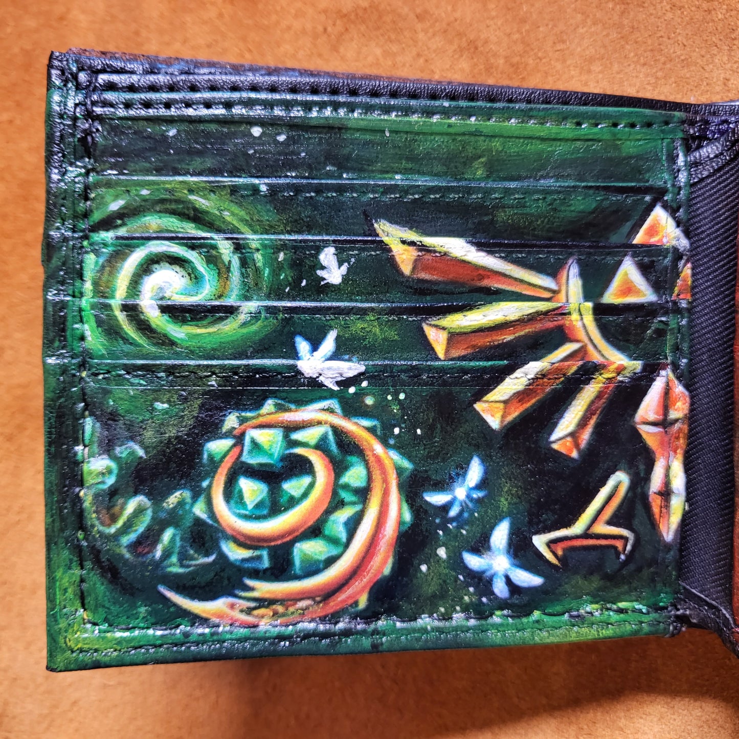 Holy Relics Majoras Mask leather wallet - Leather Bifold Wallet - Handcrafted Legend of Zelda Wallet - Link Wallet