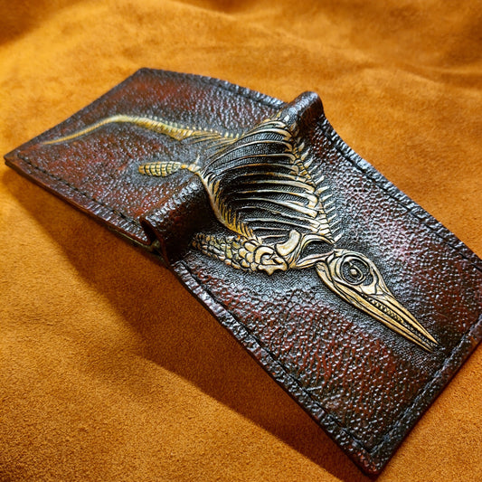Icthyasaur Fossil - Leather Bifold Wallet -