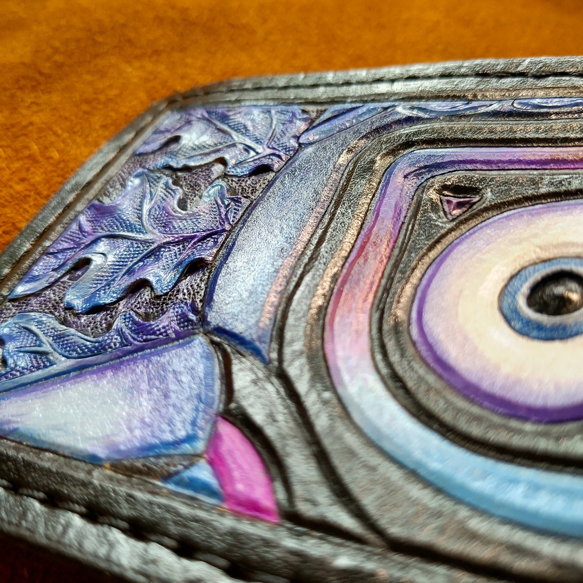 Revealing Skull Kid - Nocturne version - Majoras Mask leather wallet- - Leather Bifold Wallet - Handcrafted Legend of Zelda Wallet -
