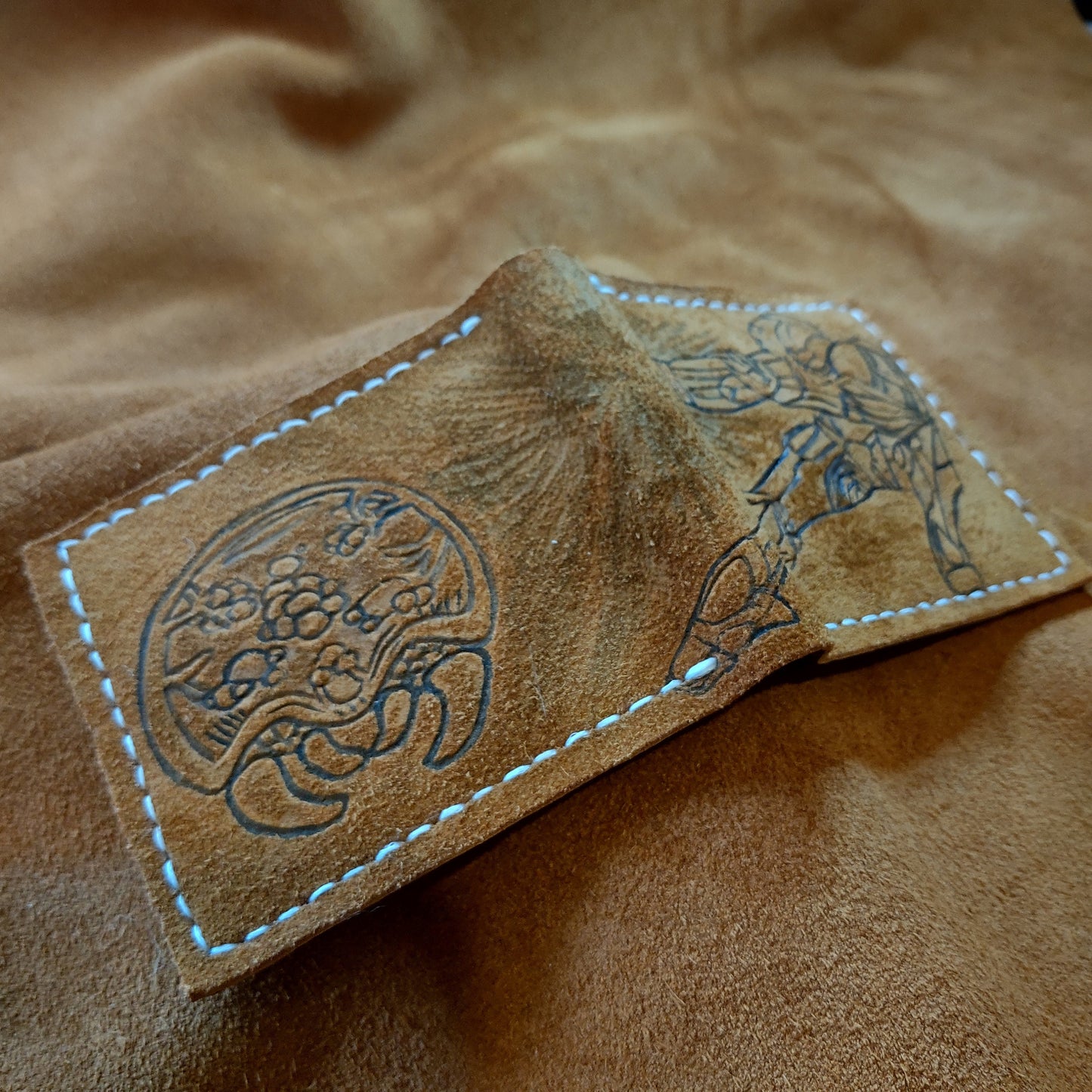 Suede Super Metroid Samus Leather wallet.