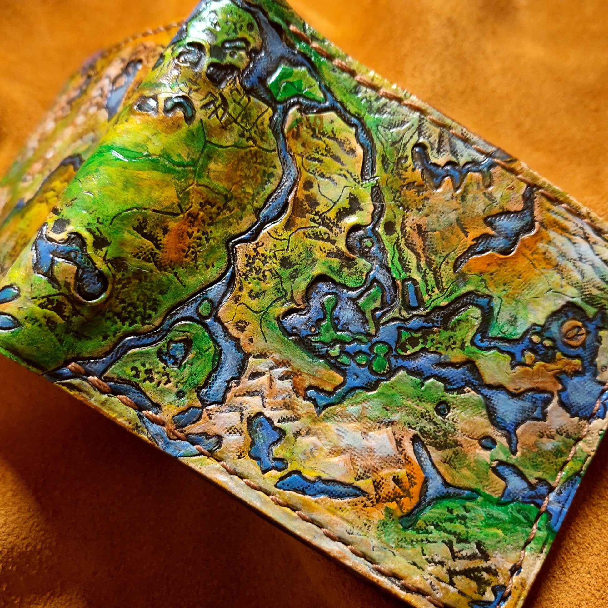 Map of Hyrule, breath of the wild leather wallet- Leather Bifold Wallet - Handcrafted Legend of Zelda Wallet -