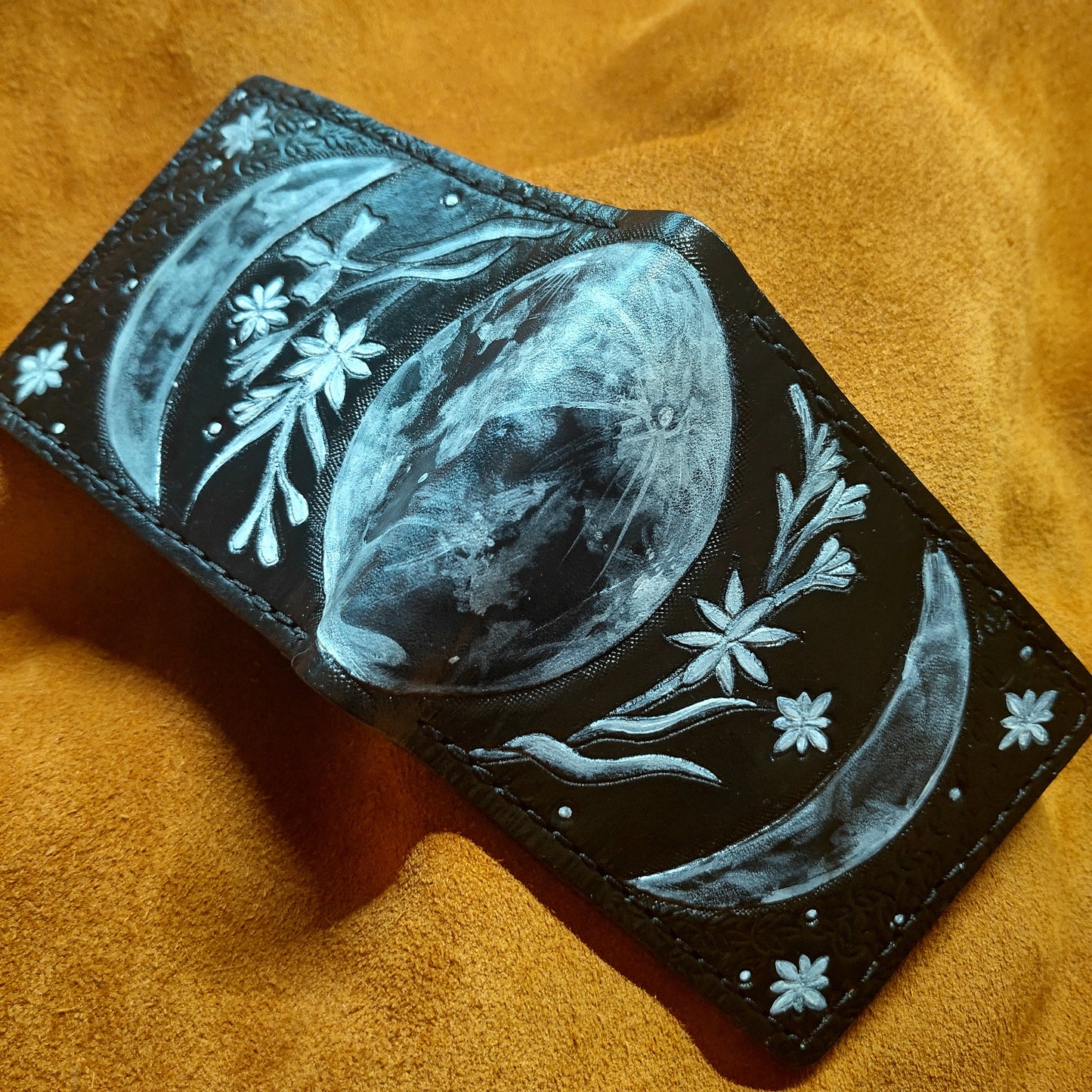Moon Phases - Leather Bifold Wallet
