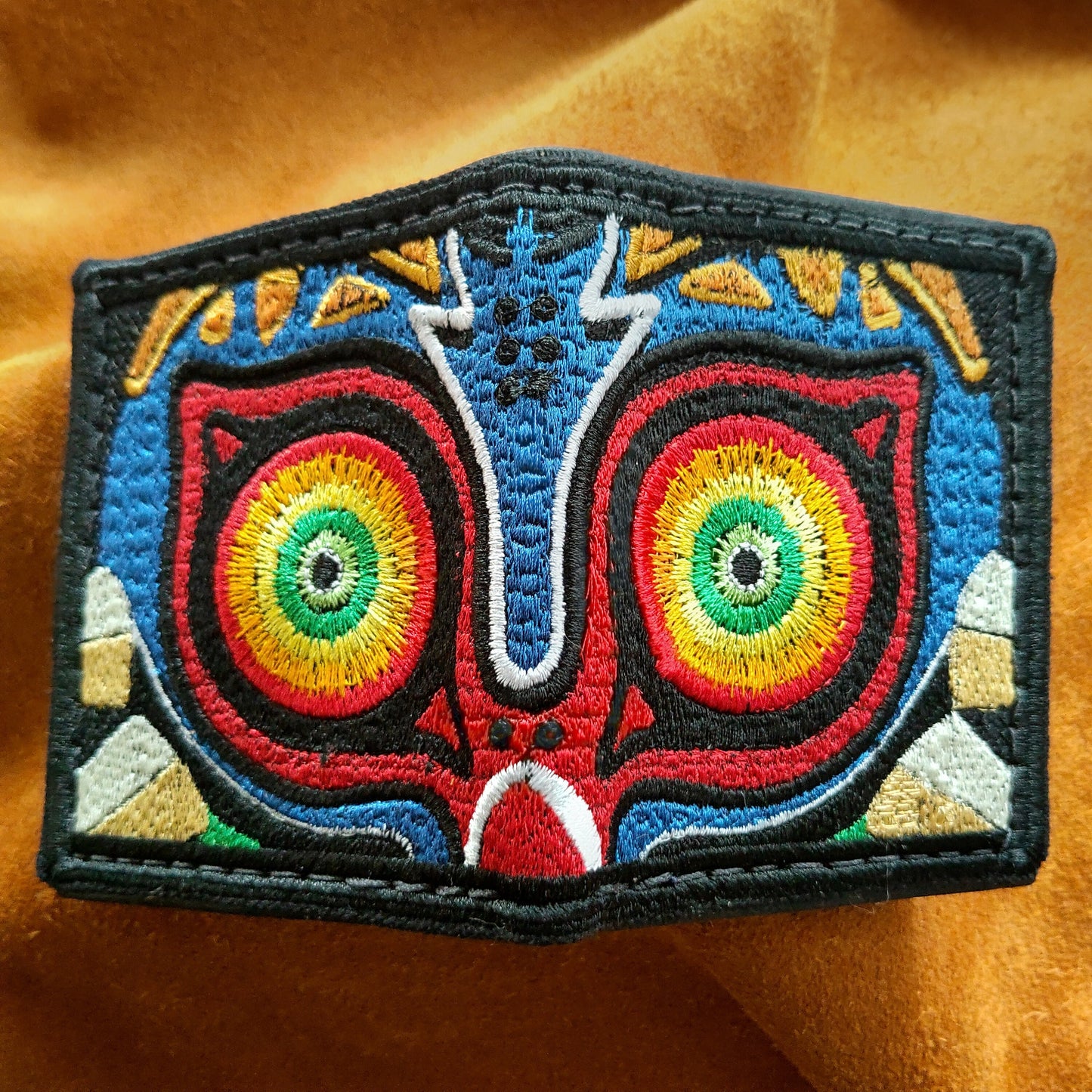Majoras Mask textile/leather wallet- Jan 2024 Ed - Leather Bifold Wallet - Handcrafted Legend of Zelda Wallet - Link Wallet