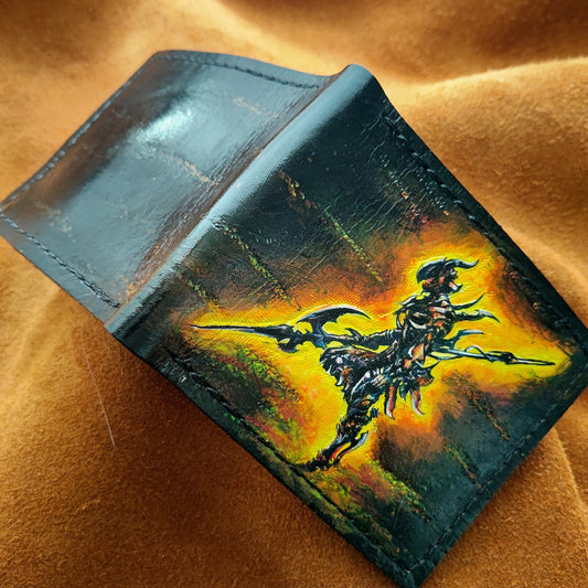 Dragoon - dark Leather Bifold Wallet - Handcrafted Final Fantasy 14 inspired Wallet -