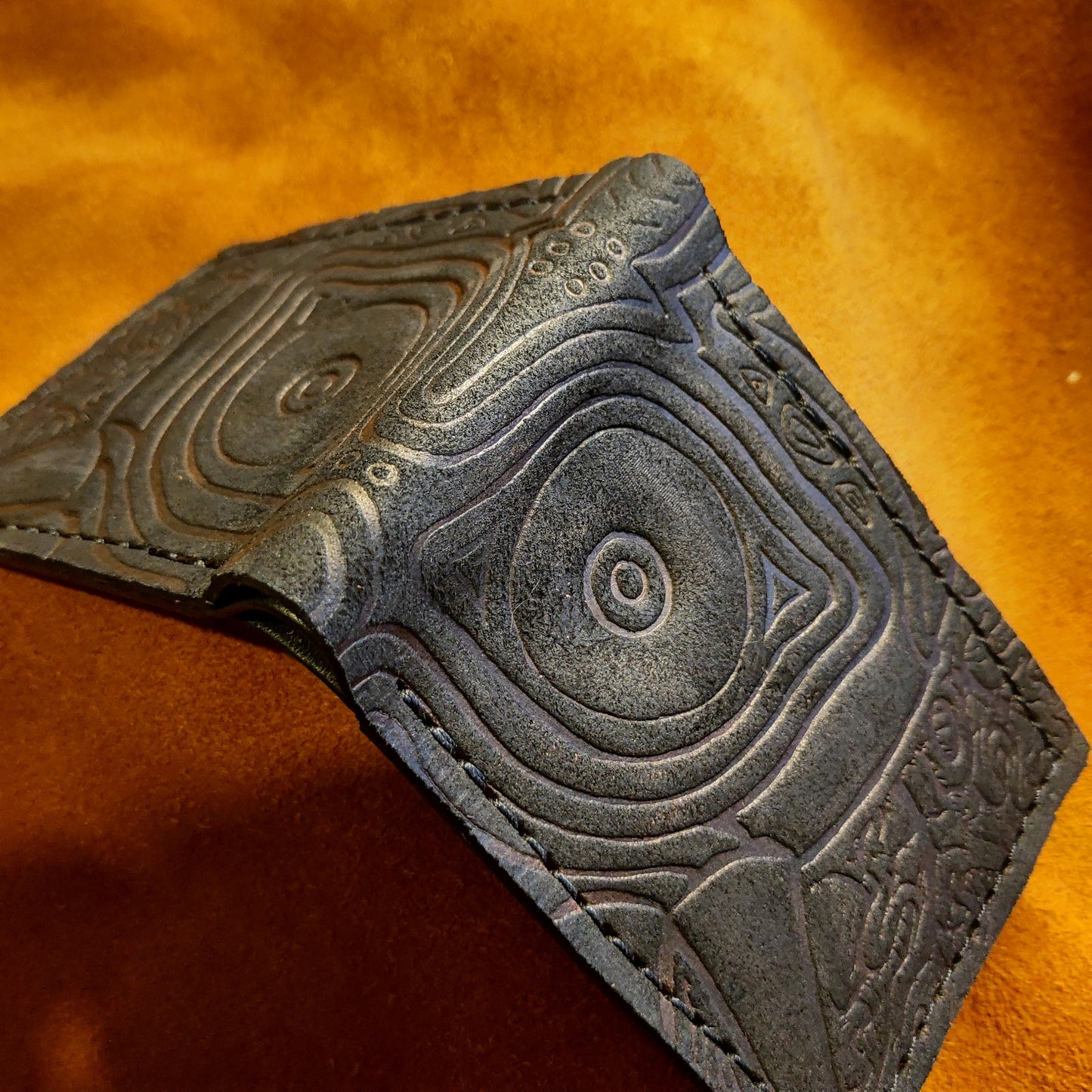 Suede Majoras Mask Leather wallet Black version