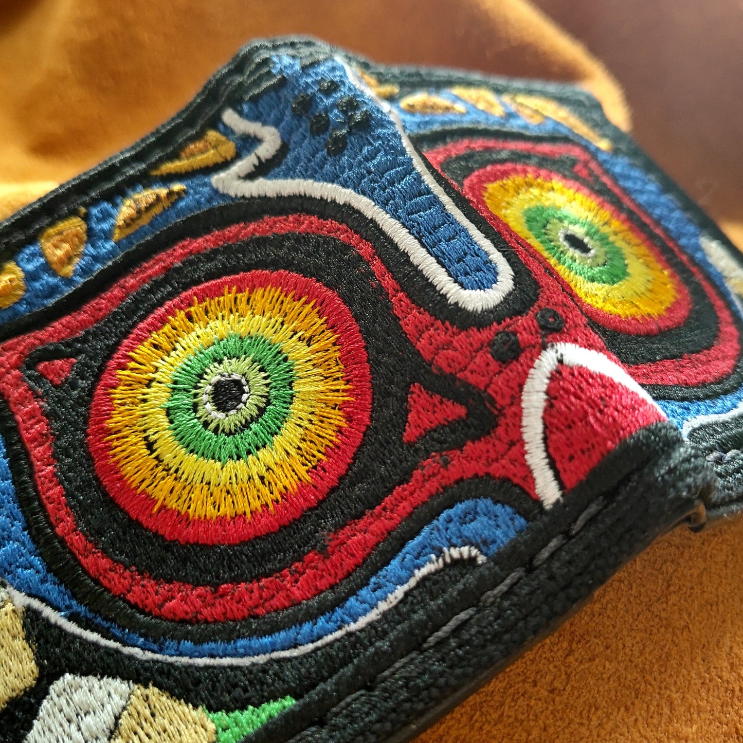 Majoras Mask textile/leather wallet- Jan 2024 Ed - Leather Bifold Wallet - Handcrafted Legend of Zelda Wallet - Link Wallet
