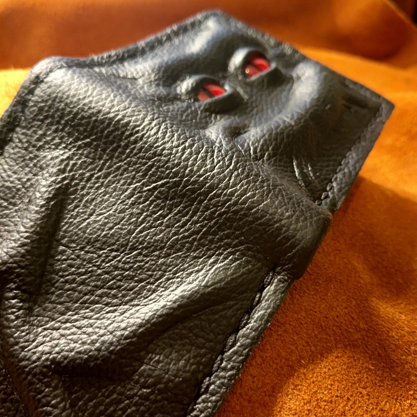 Enderman eyes - Shmuggle face - Necromonicon - demon eyes - Leather wallet.
