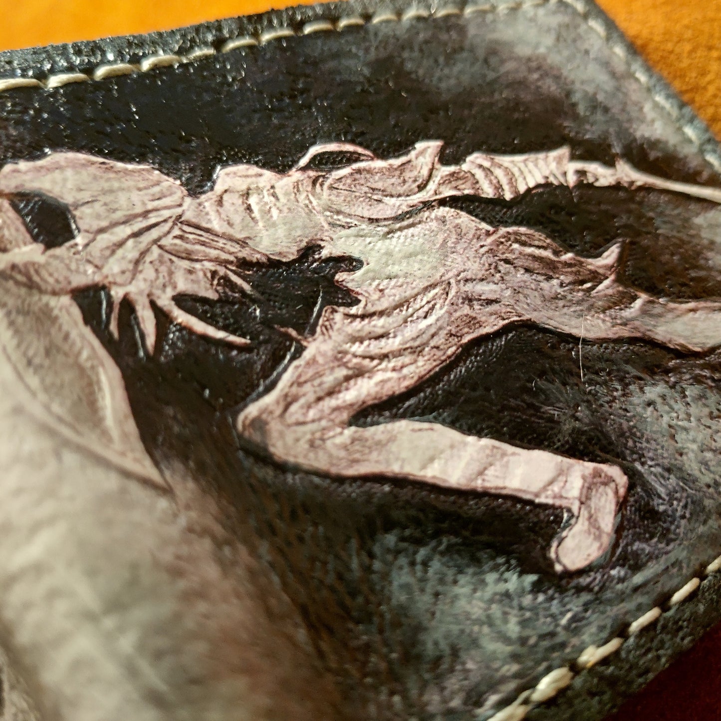 Dark Link - Black and white version - Soft leather wallet- Leather Bifold Wallet - Handcrafted Legend of Zelda Wallet - Link Wallet