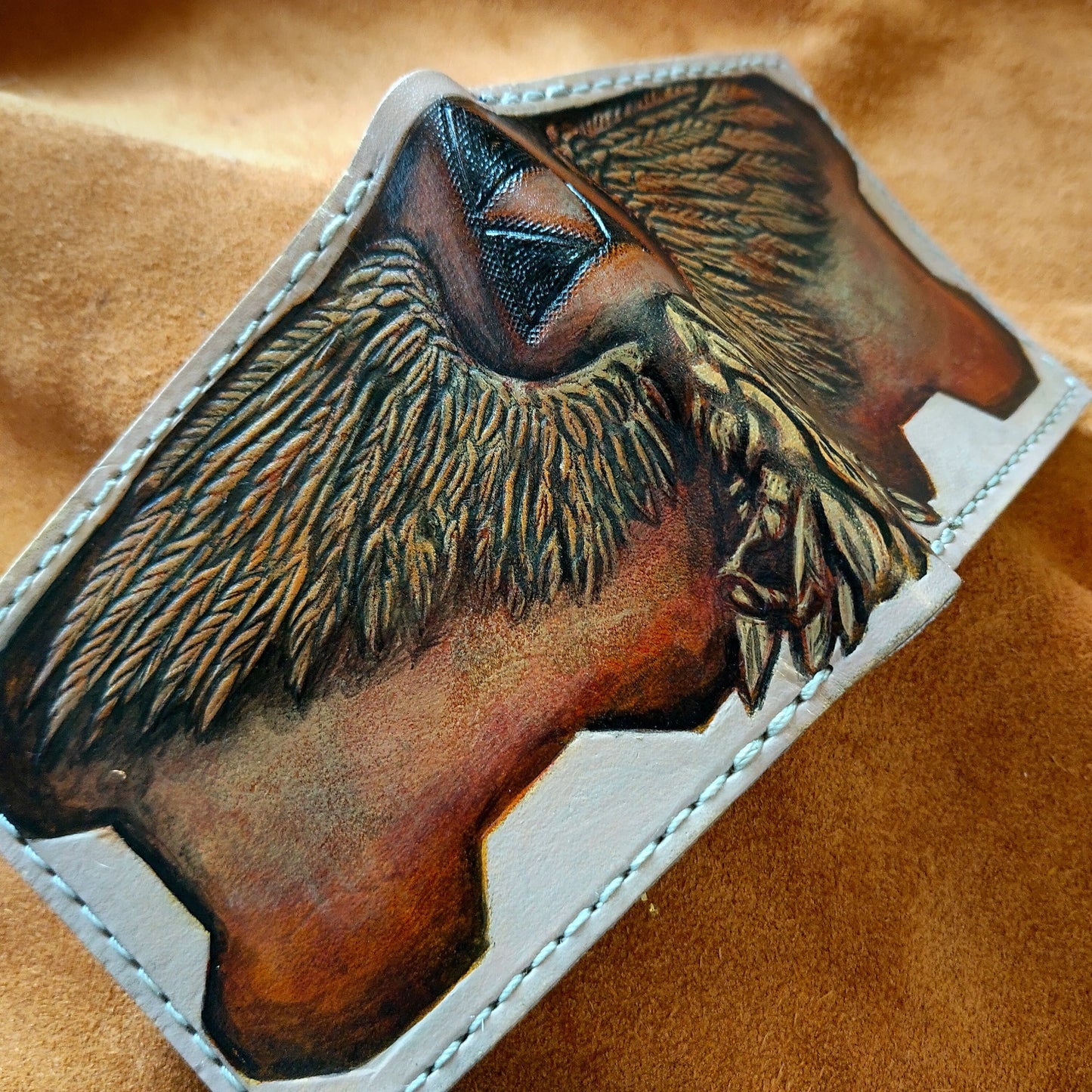 Wings of Hyrule leather wallet- Leather Bifold Wallet - Handcrafted Legend of Zelda Wallet - Link Wallet
