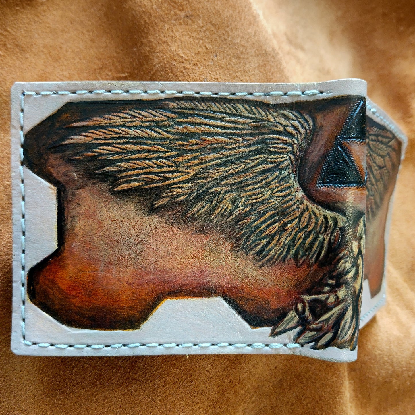 Wings of Hyrule leather wallet- Leather Bifold Wallet - Handcrafted Legend of Zelda Wallet - Link Wallet