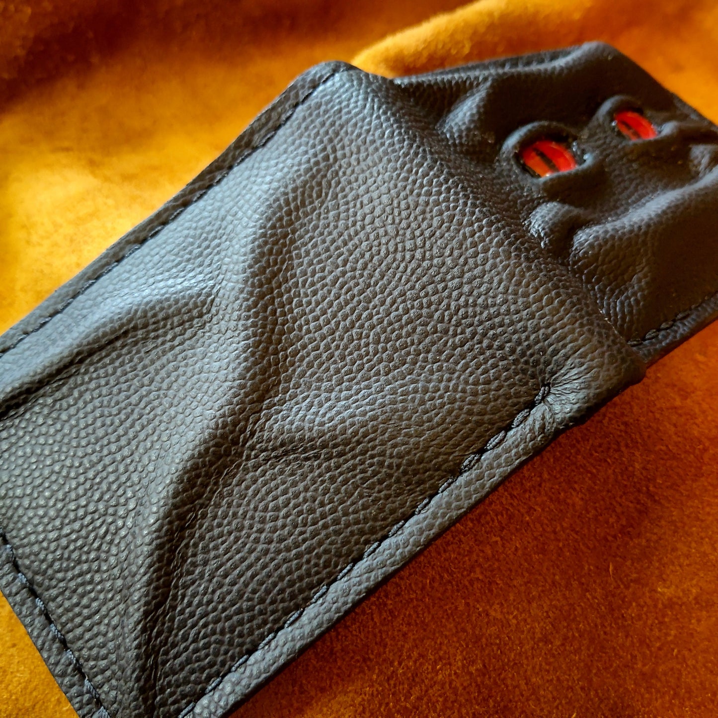 Enderman eyes - Dark brown version - Shmuggle face - Necromonicon - demon eyes - Leather wallet.