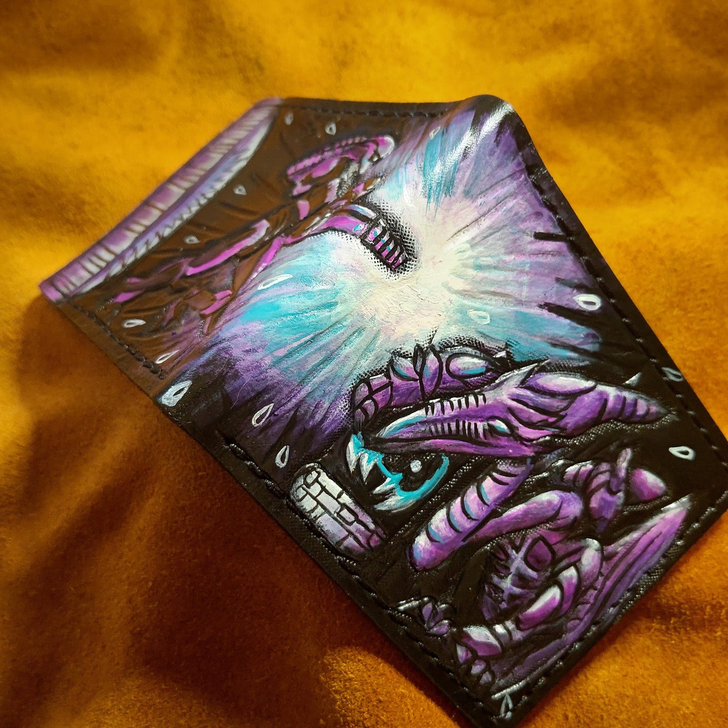Super metroid - ridley - Leather Bifold Wallet - Handcrafted Wallet -