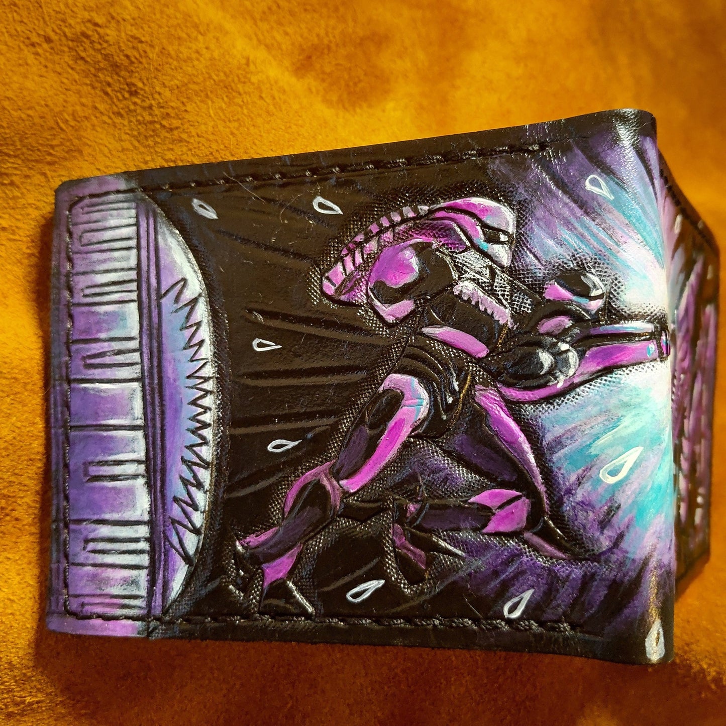 Super metroid - ridley - Leather Bifold Wallet - Handcrafted Wallet -