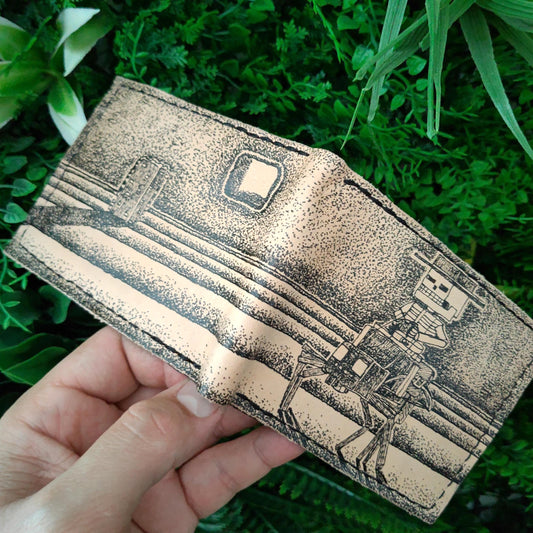 Stippled Full moon Spider Jockey - leather wallet