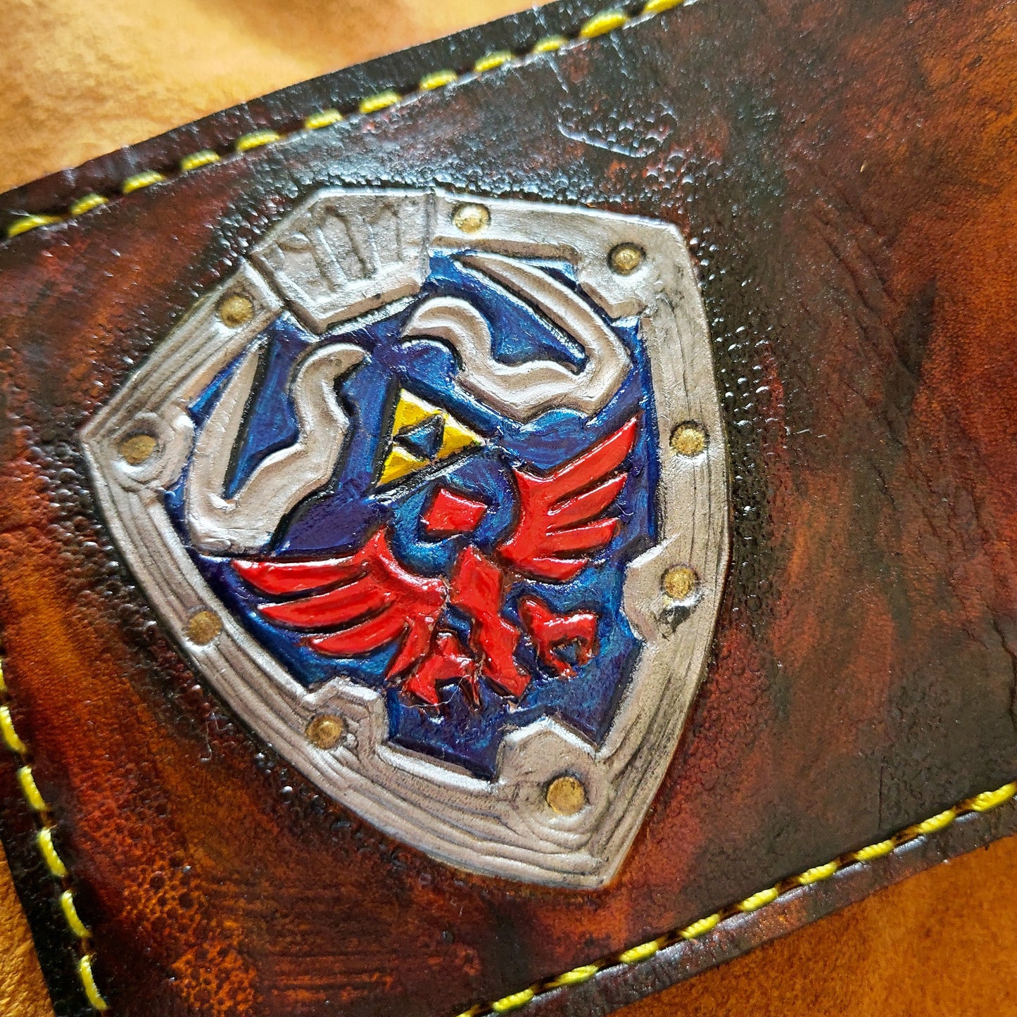 Archer Link leather wallet- Leather Bifold Wallet - Handcrafted Legend of Zelda Wallet - Link Wallet