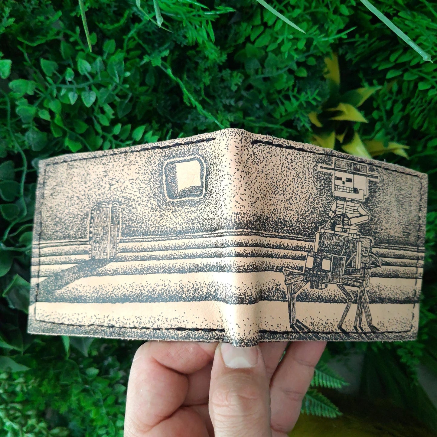 Stippled Full moon Spider Jockey - leather wallet