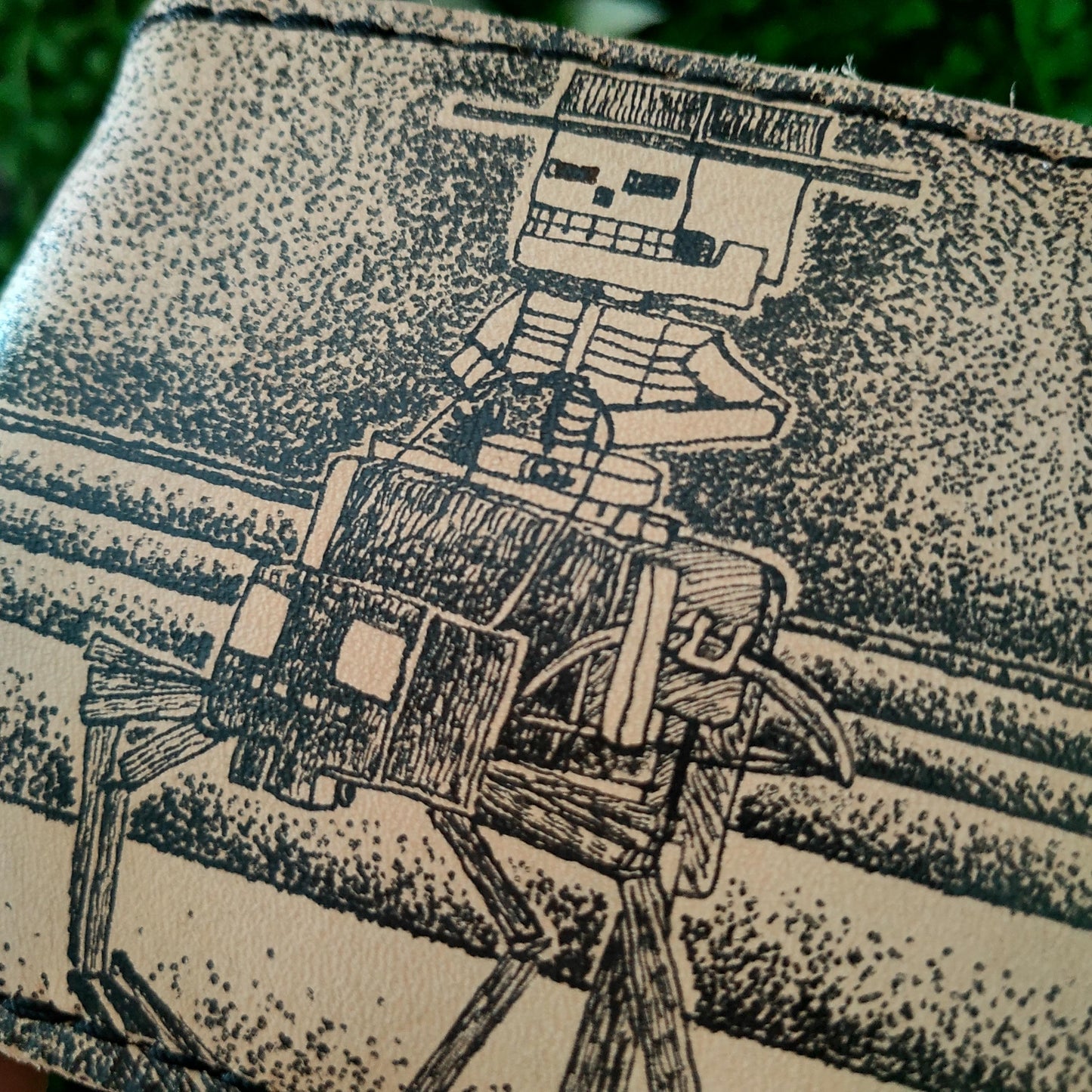Stippled Full moon Spider Jockey - leather wallet