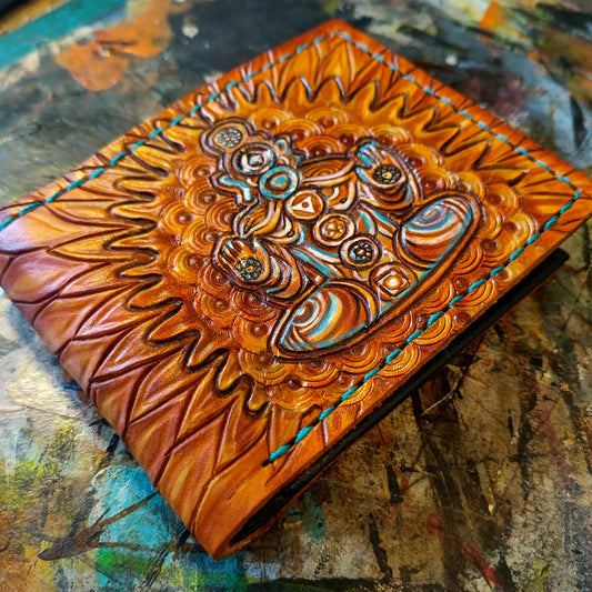 Meditation- Traveler - Bifold Wallet - Handcrafted Wallet -