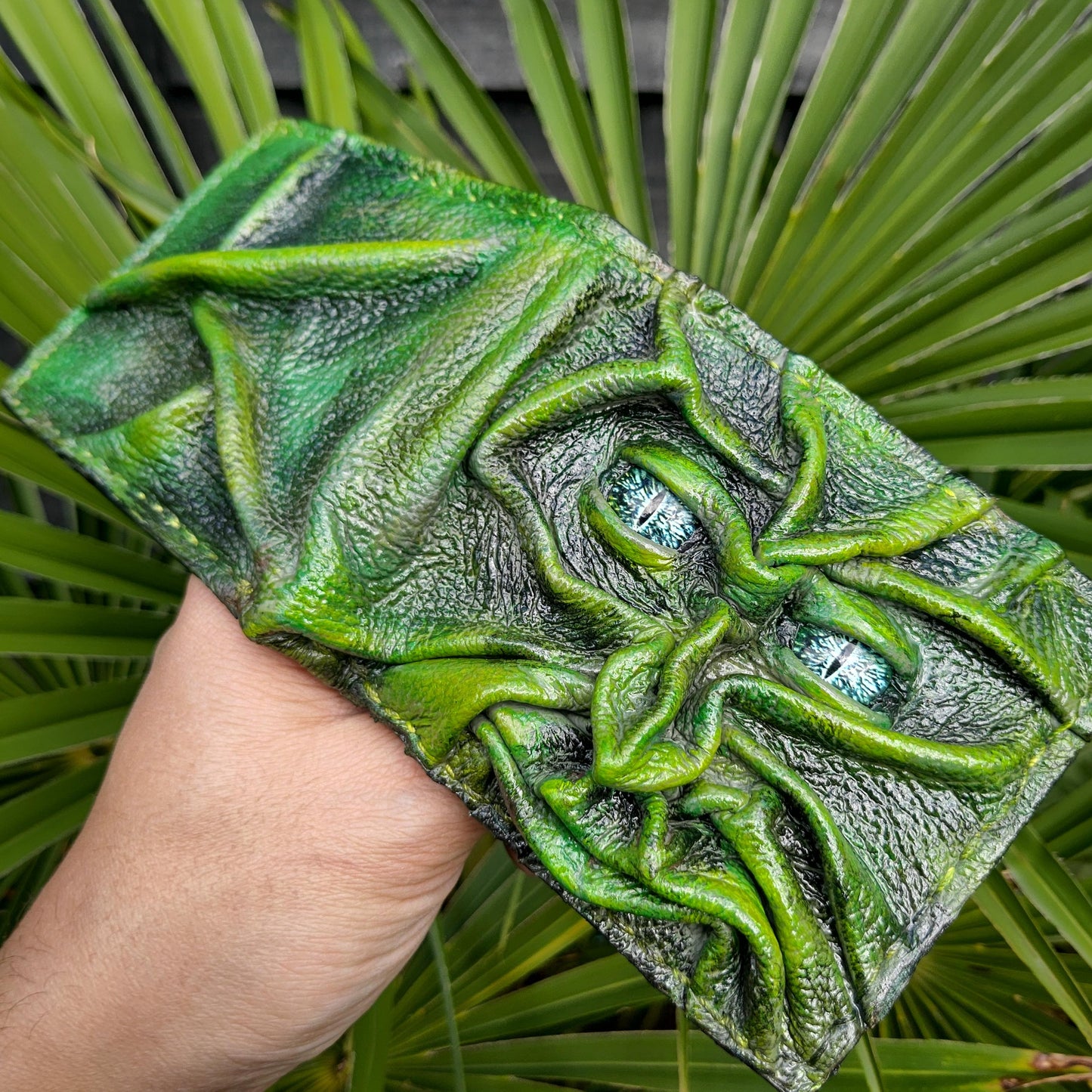 Green Man- Forest spirit - Leather wallet.