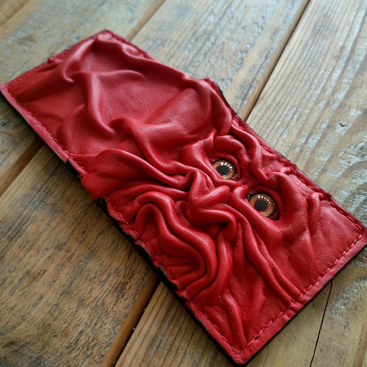 Red Man- Fire spirit - Leather wallet.