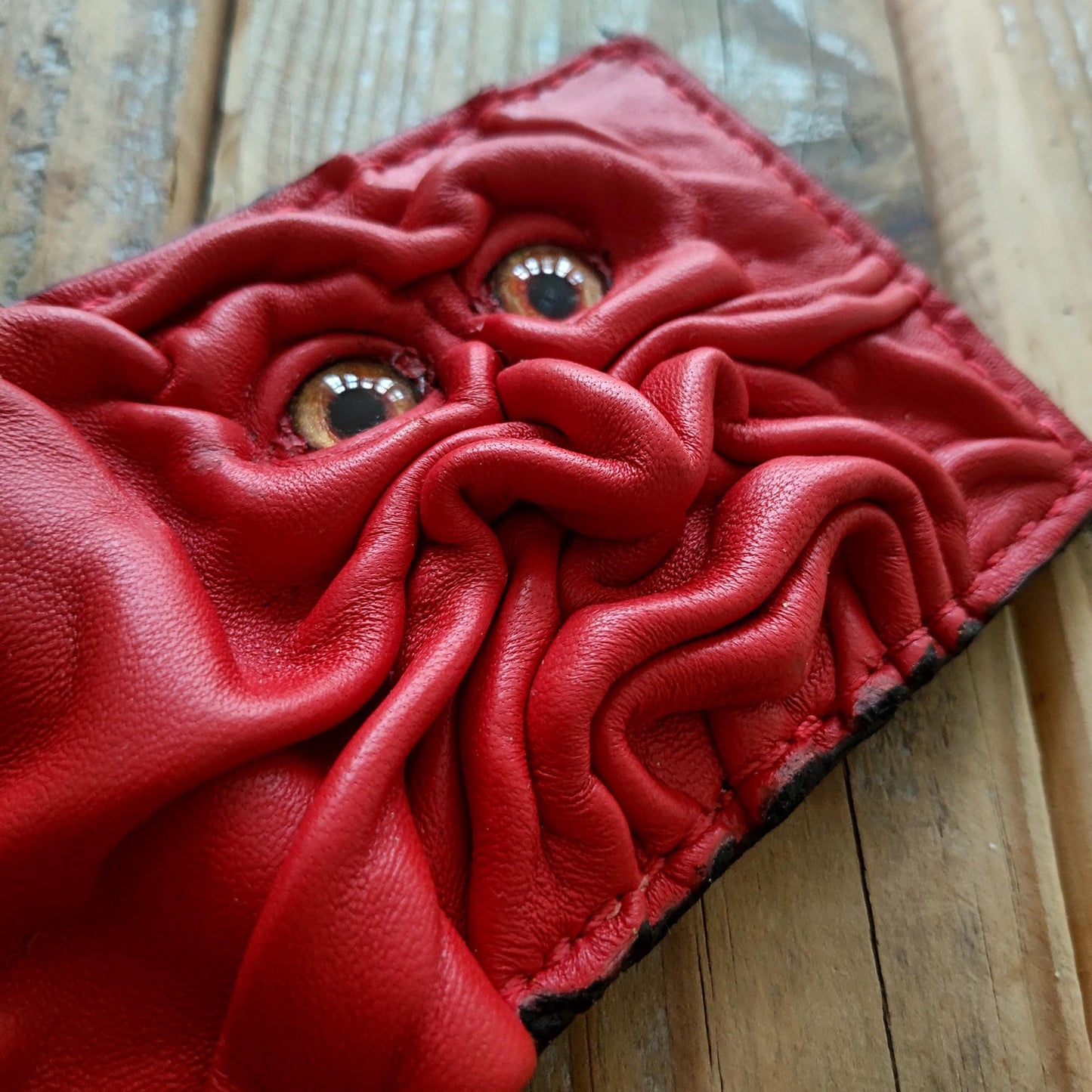 Red Man- Fire spirit - Leather wallet.