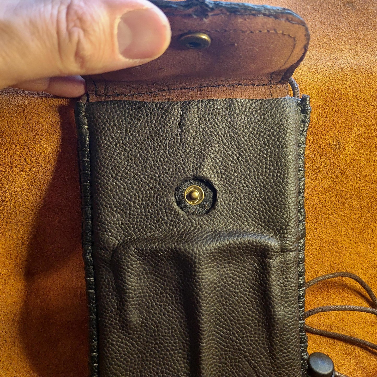 Purple eyed fark phone case travel bag of holding - Necromonicon - demon eyes - Leather wallet.