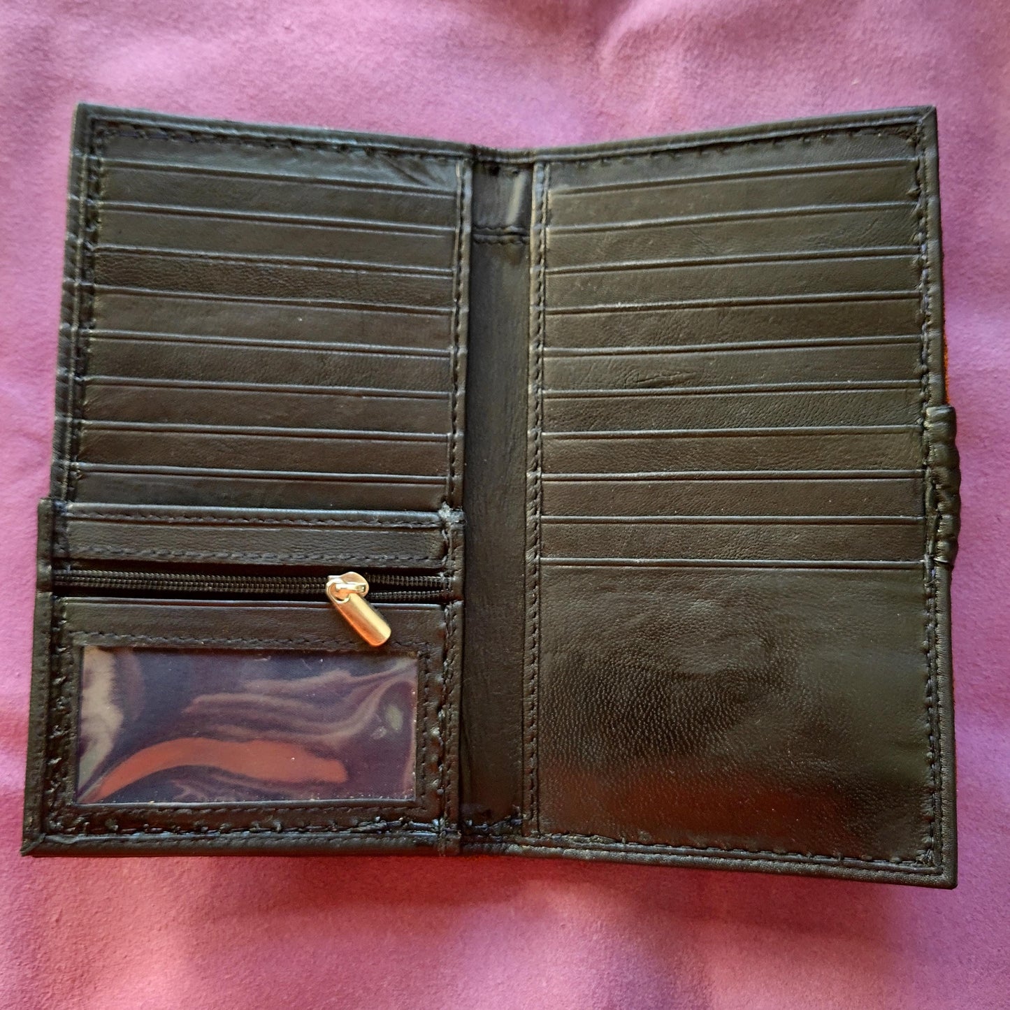 Schmuggle Beast extra Long Wallet - Necromonicon - demon eyes - Leather wallet.