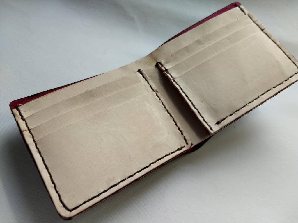 Stag Beetle leather wallet - formal - slim real leather wallet- executive Leather Bifold Wallet -