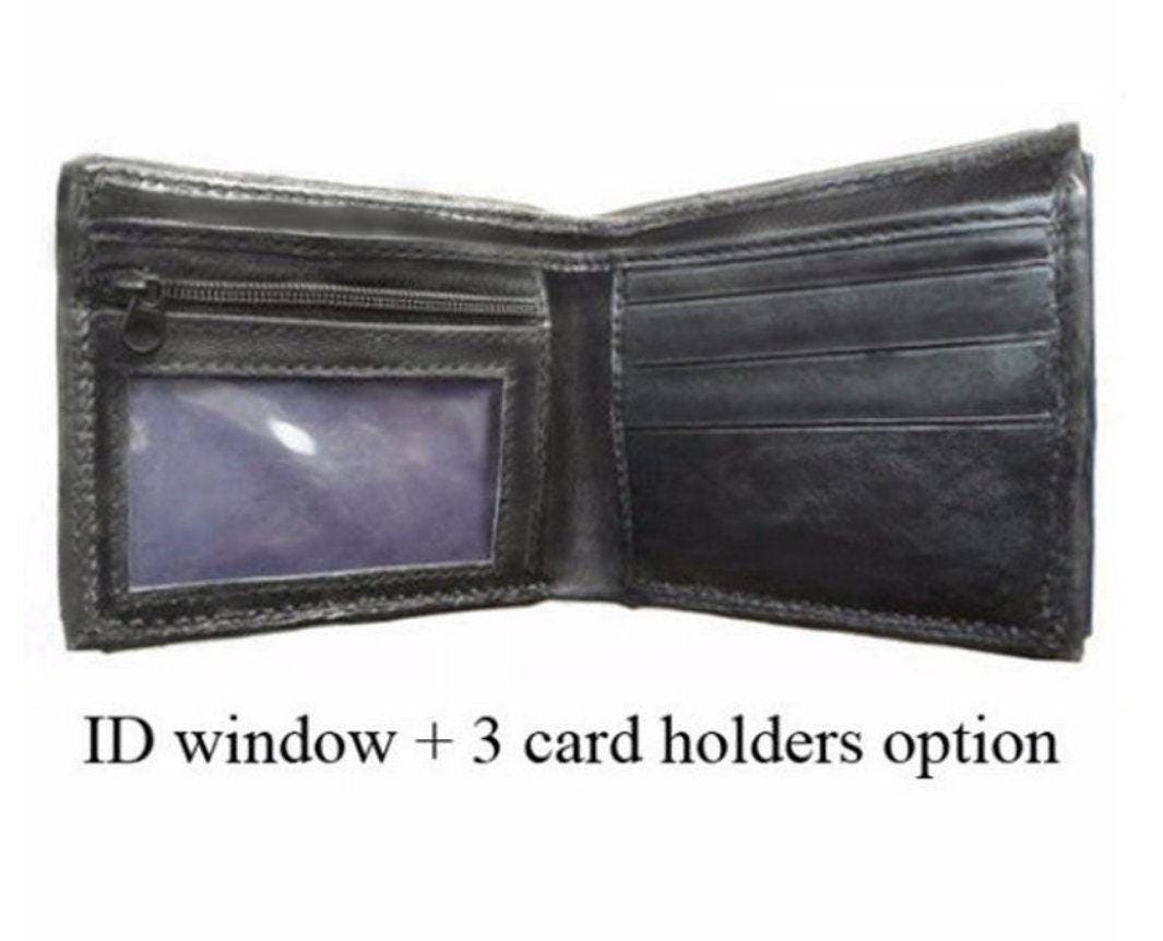 Day of the Dead Skull - Leather Bifold Wallet - Handcrafted Skull Wallet -