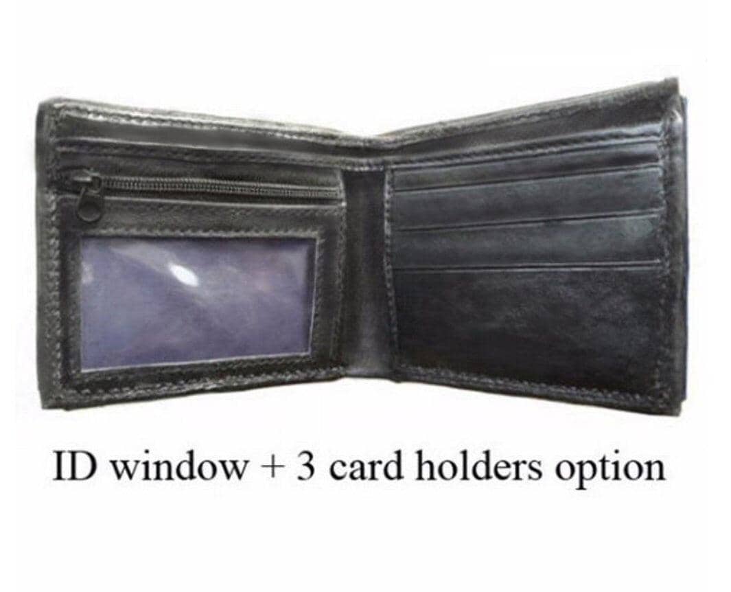 Freya Crescent - Blue version - Leather Bifold Wallet - Handcrafted Final Fantasy inspired Wallet -